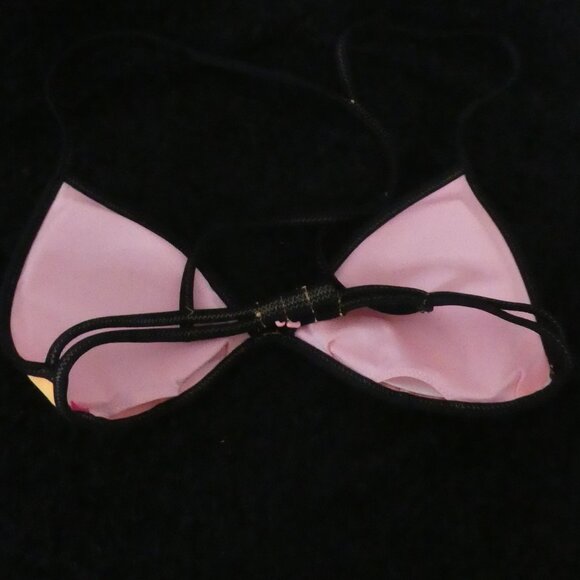 Unbranded | small | Padded Orange Bikini Top | Black Trim - Picture 2 of 10